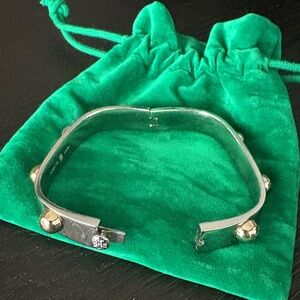 Tory Burch Square hinge bracelet - Silver and Gold